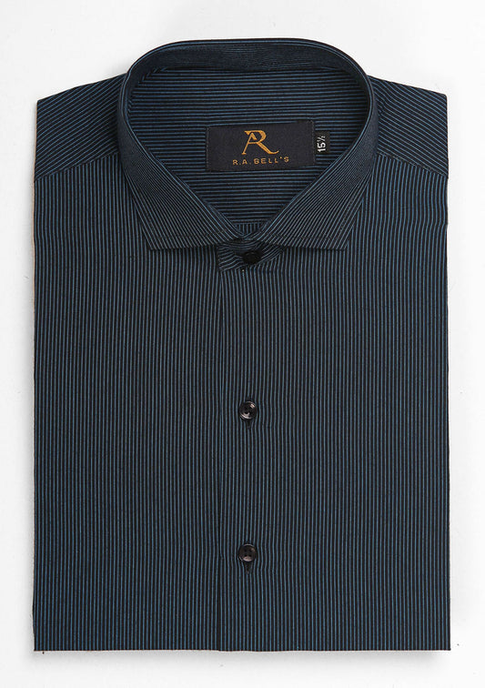 Charcoal Blue Stripe Shirt