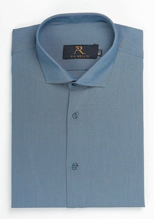 Frosted Teal Textured Shirt