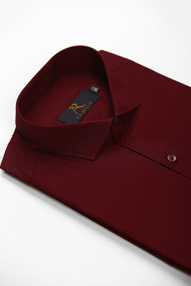 Vintage Maroon Plain Shirt