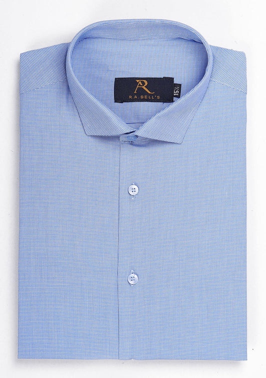 Crystal Blue Textured Shirt