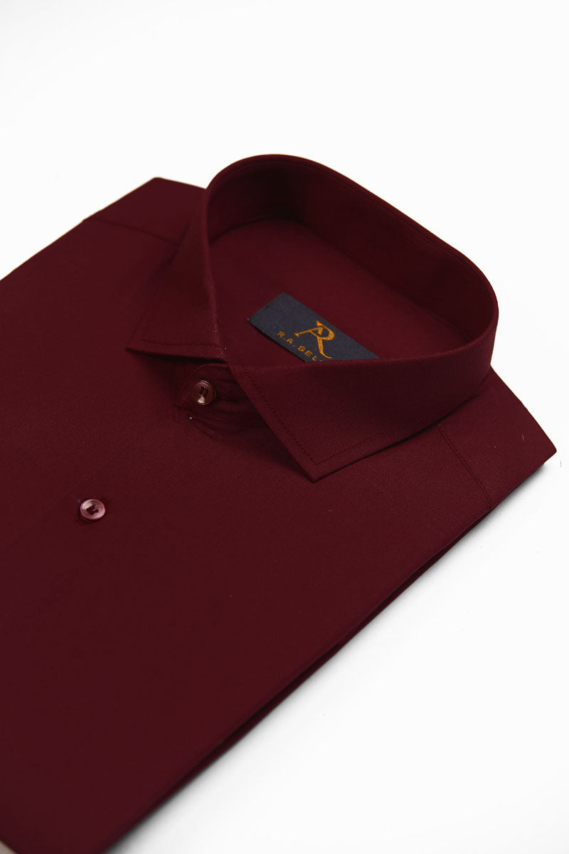 Vintage Maroon Plain Shirt
