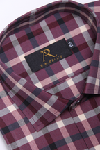 Burgundy Heritage Check Shirt