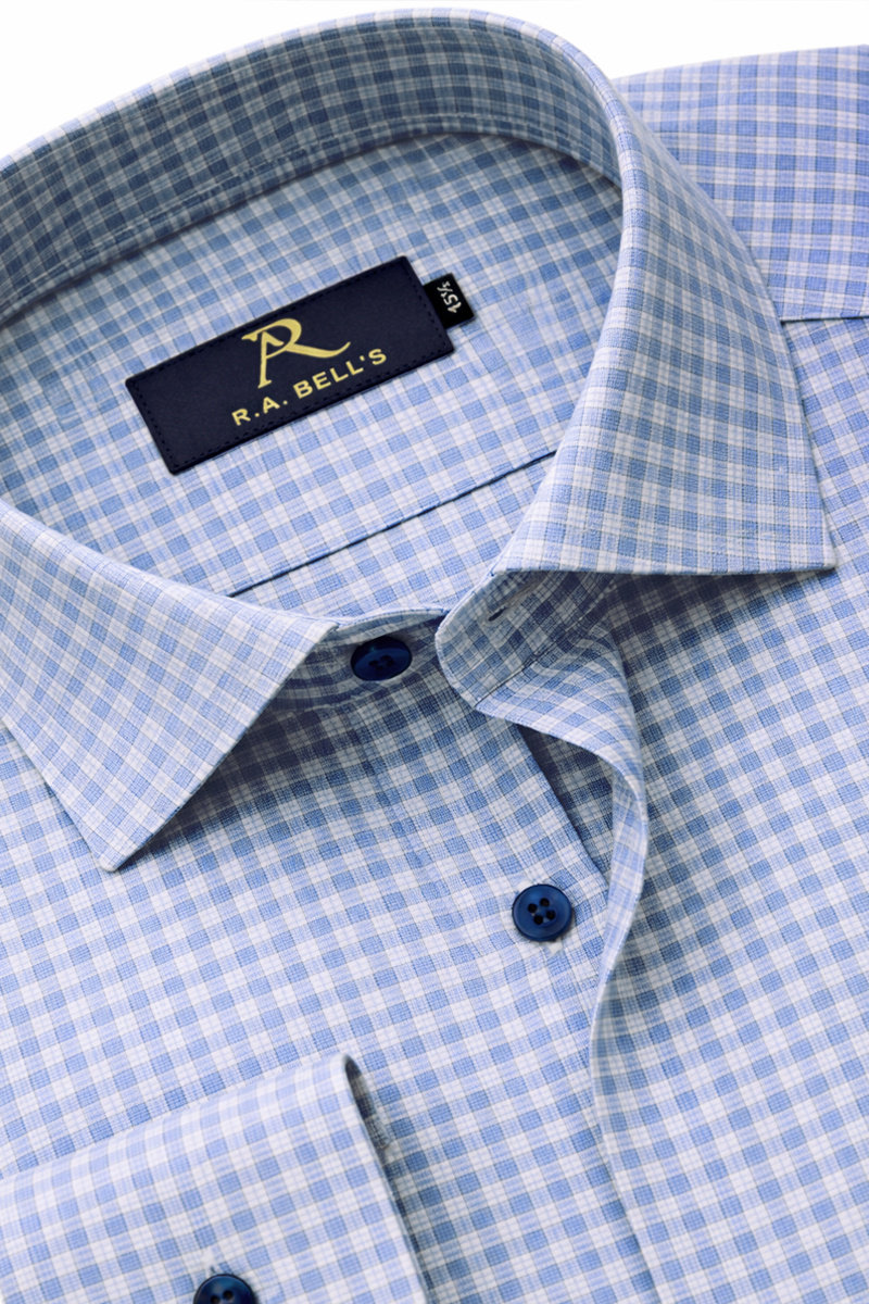 Sky Grid Formal Shirt