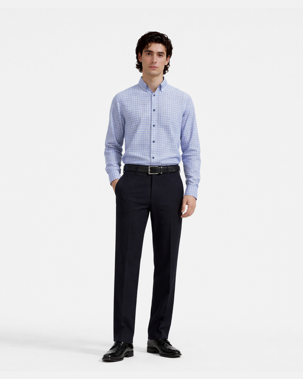 Sky Grid Formal Shirt