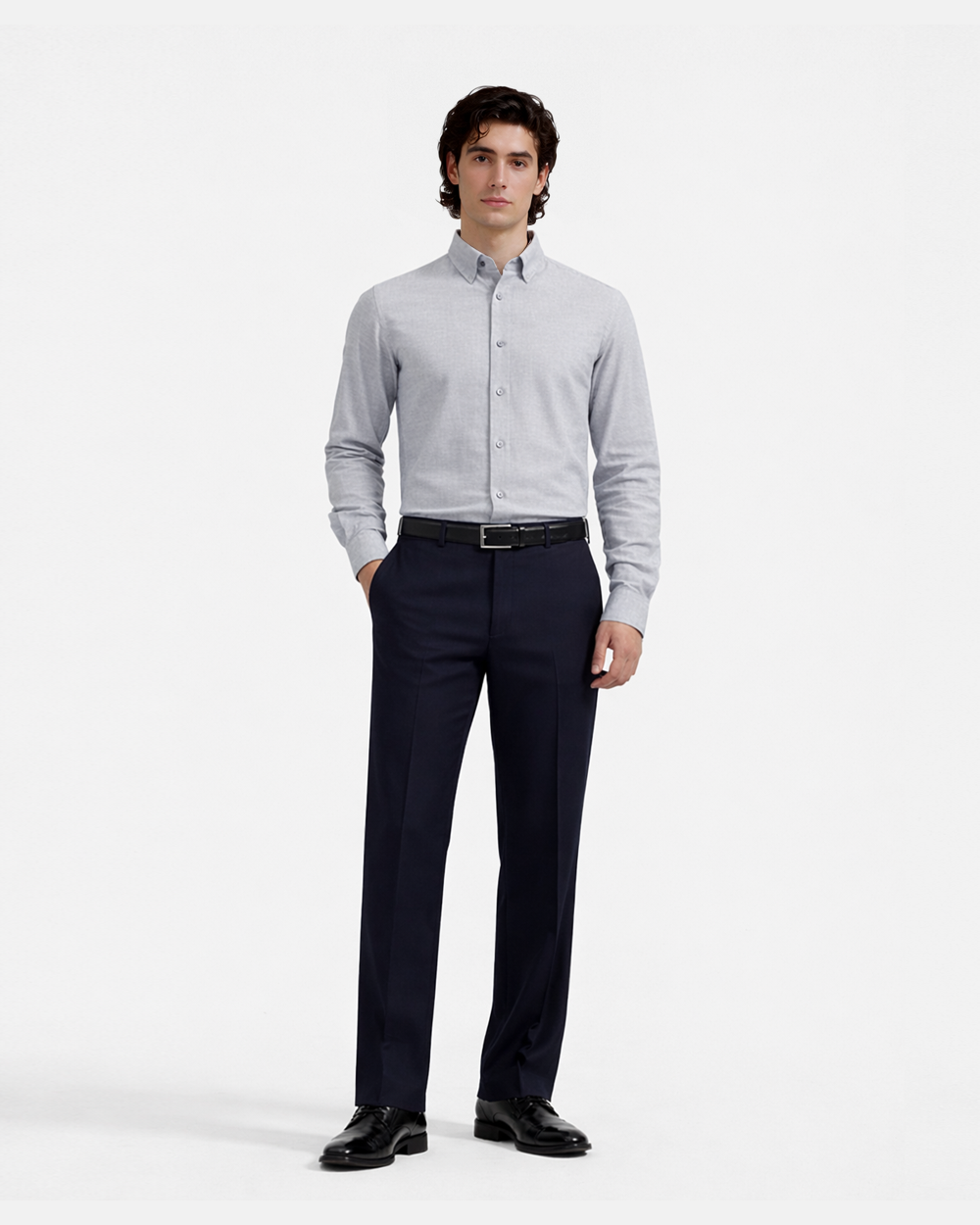 Silver Grey Texture Shirt