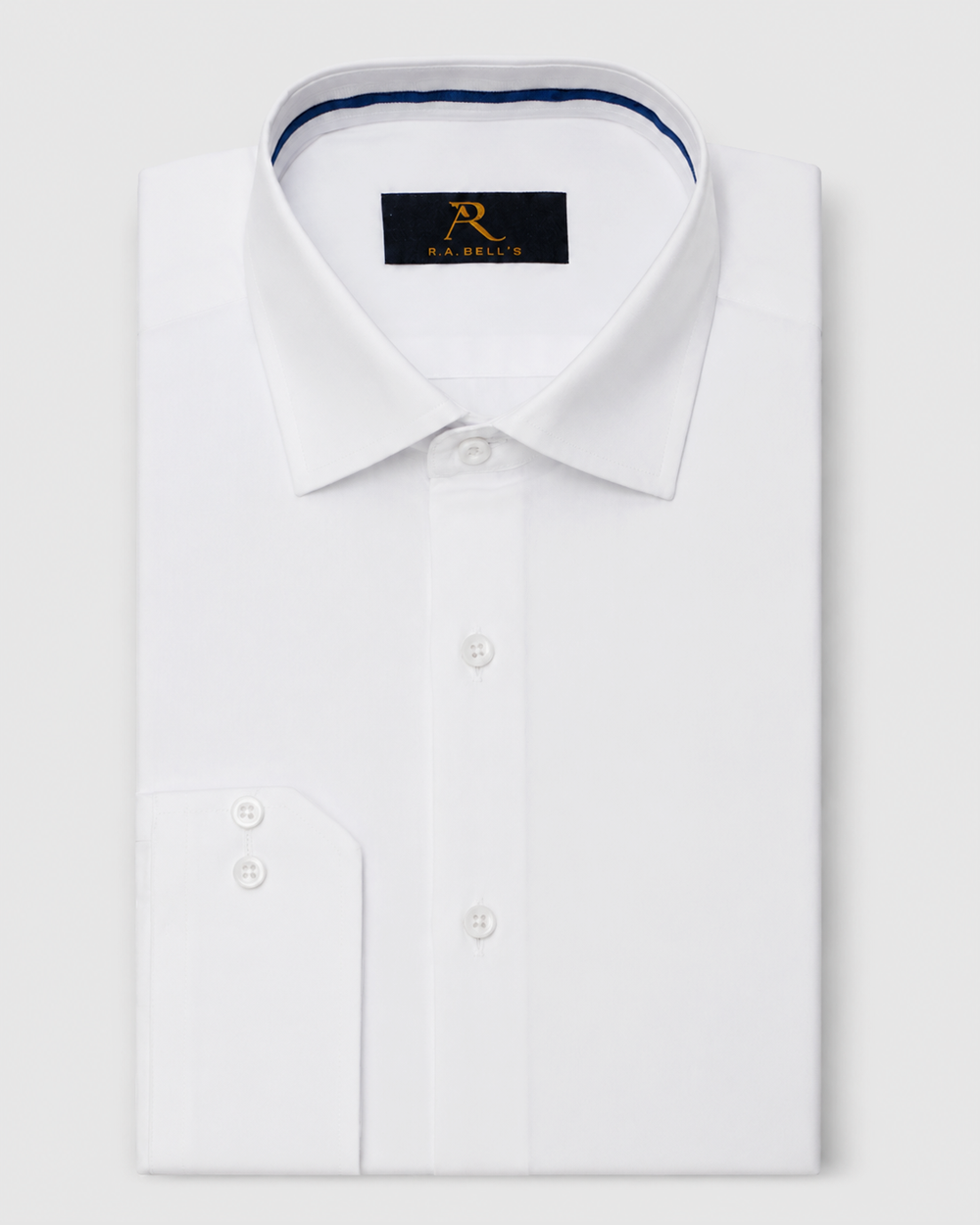 White Navy Inner Trim Luxury Shirt