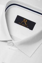White Navy Inner Trim Luxury Shirt