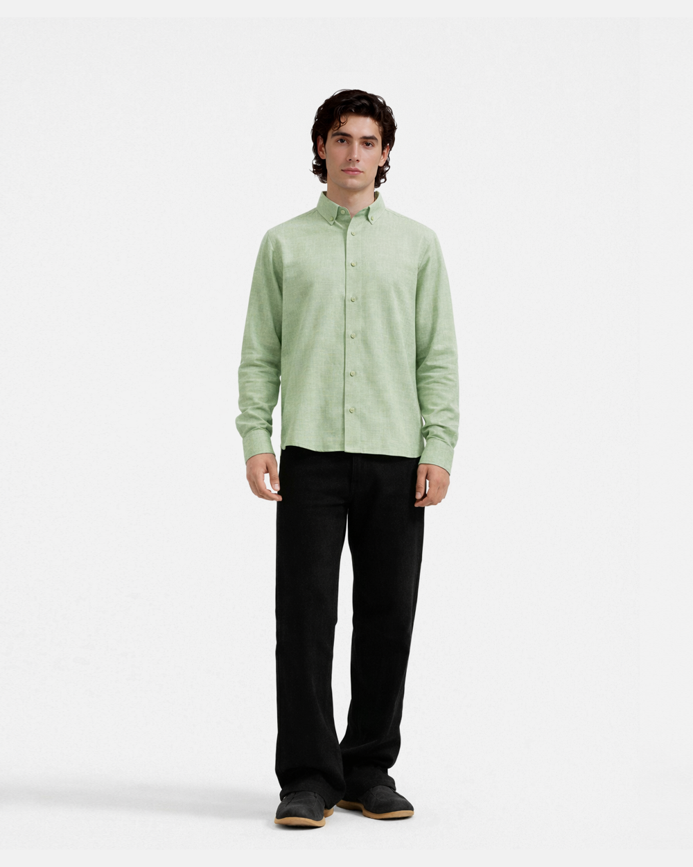 Sage Green Textured Shirt