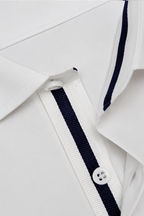 White Navy Inner Trim Luxury Shirt