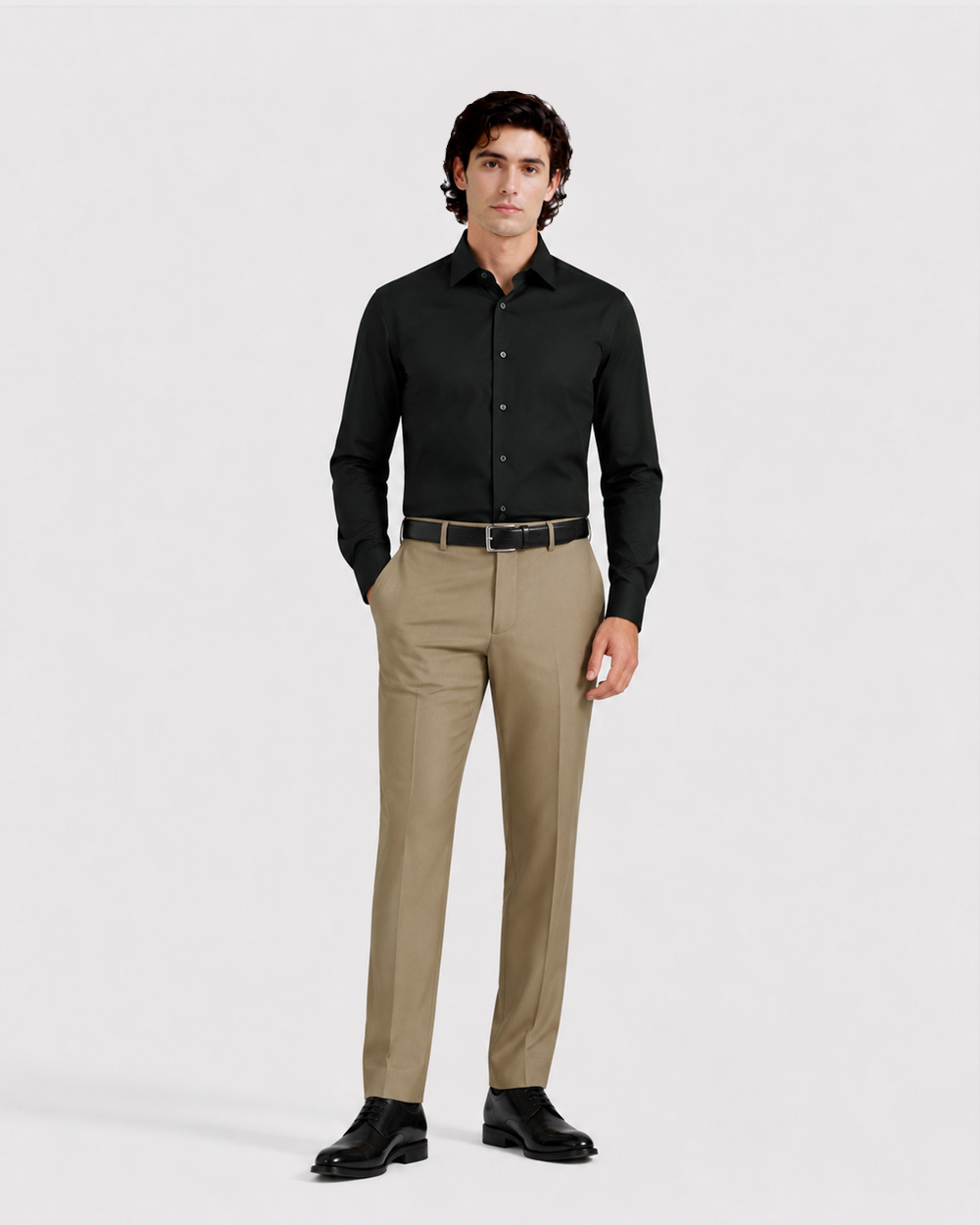 Black Olive Textured Shirt