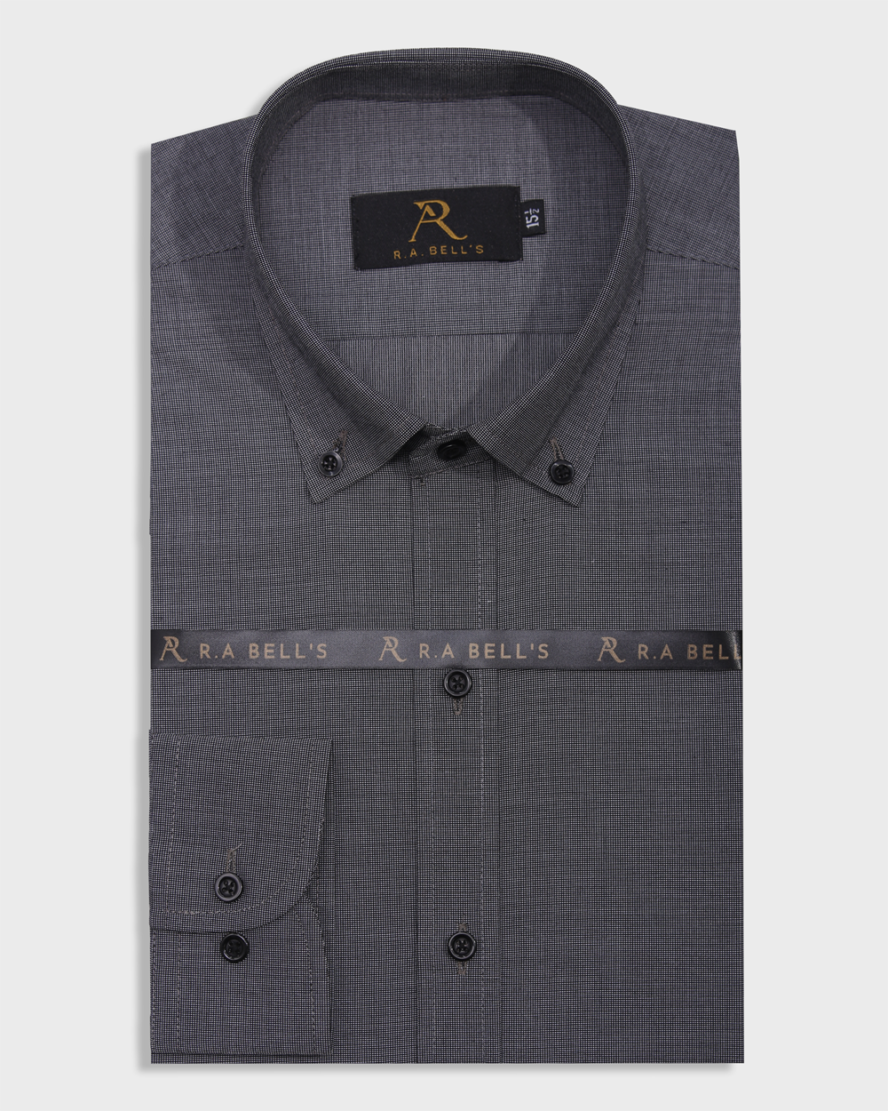Graphite Textured Button Down Shirt