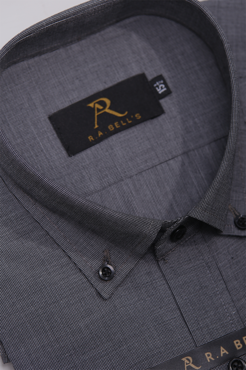 Graphite Textured Button Down Shirt