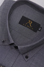 Graphite Textured Button Down Shirt