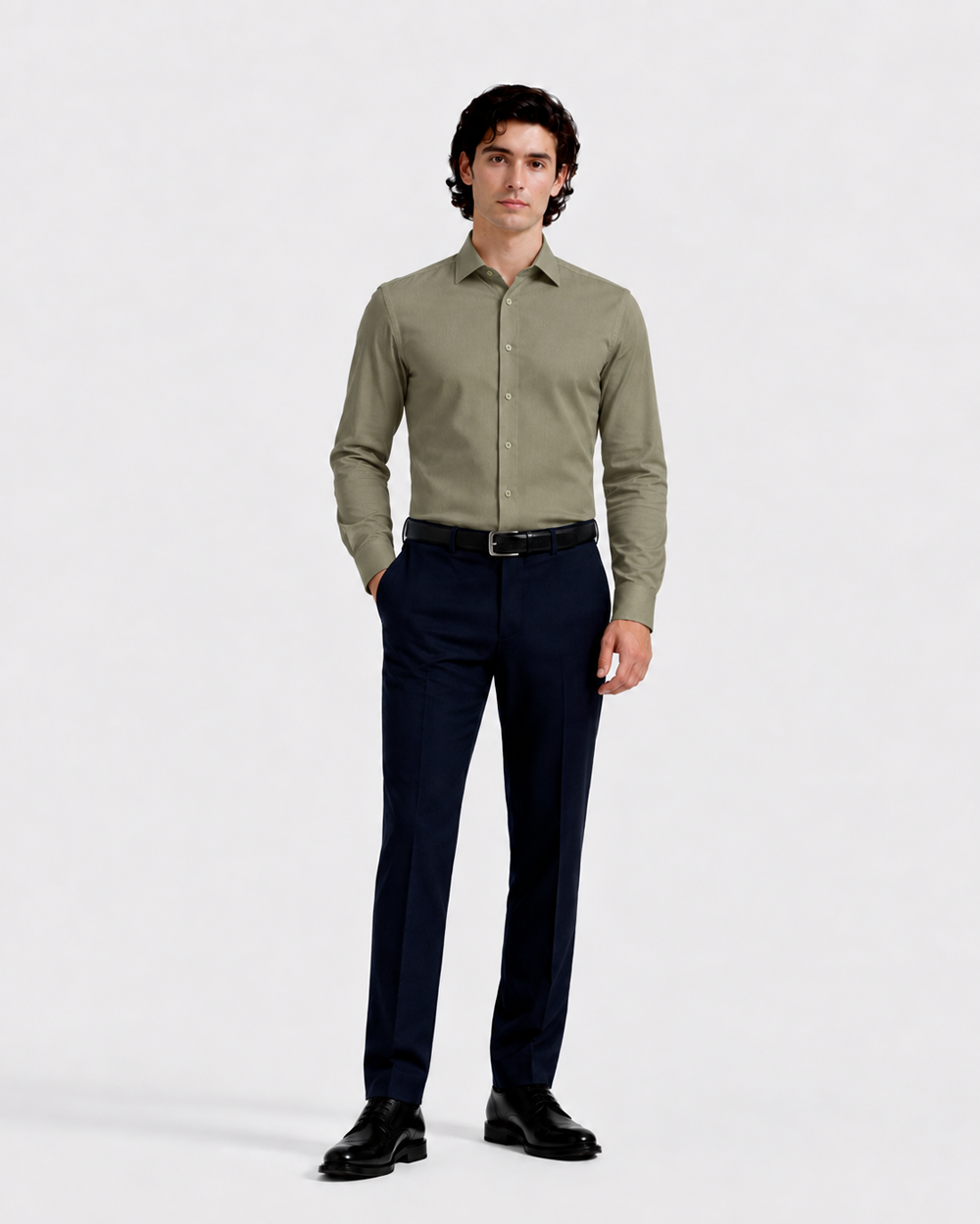 Sage Olive Textured Shirt