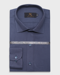 Steel Blue Textured Shirt
