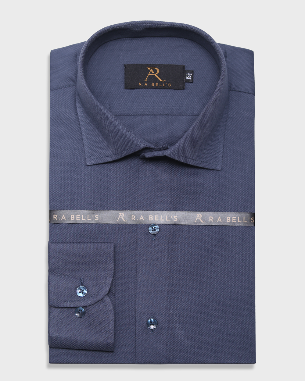 Steel Blue Textured Shirt