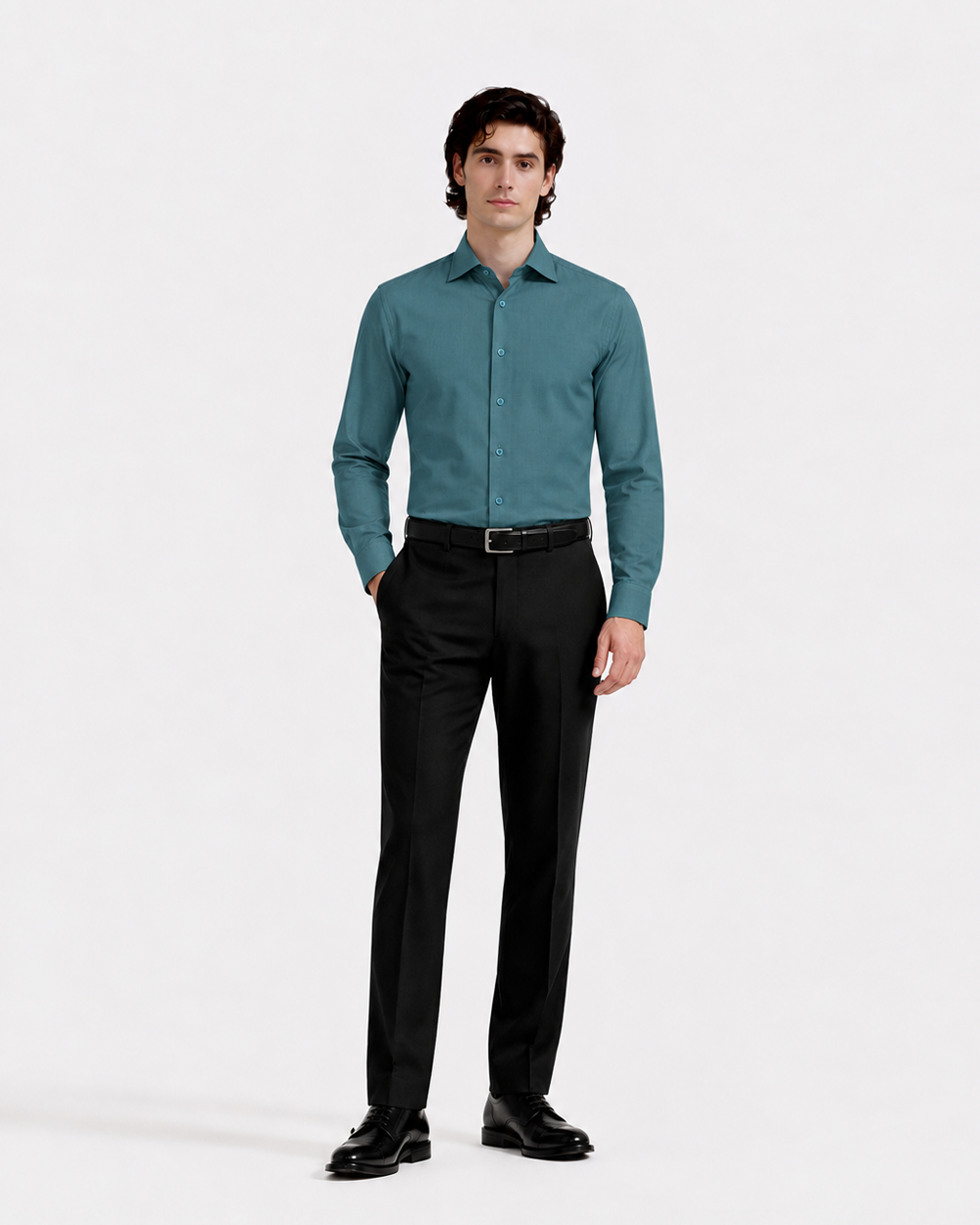Midnight Teal Texture Shirt