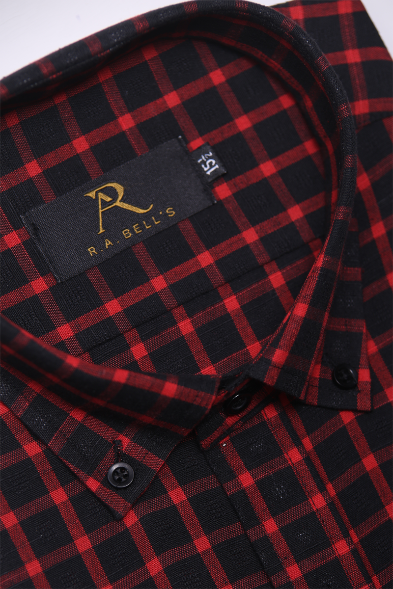 Red Noir Checked Shirt