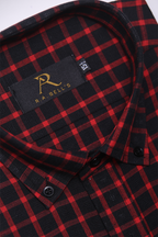 Red Noir Checked Shirt
