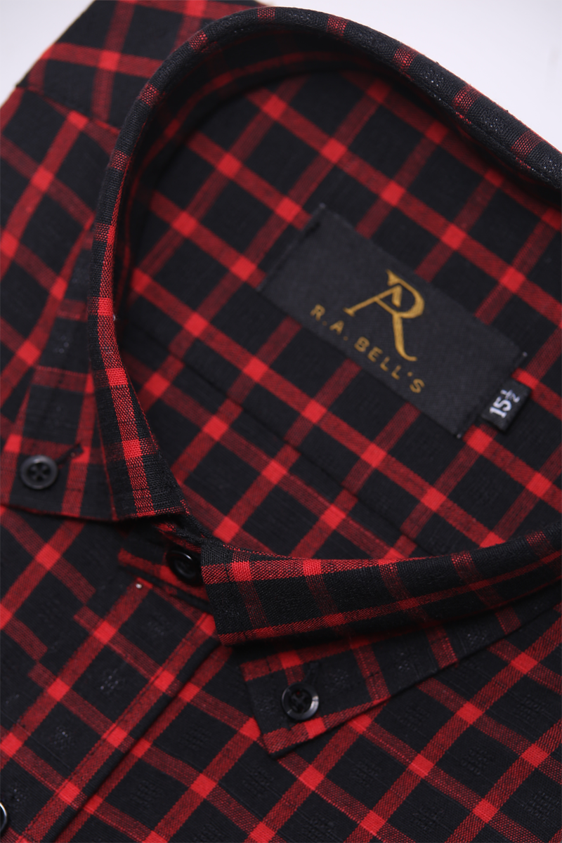 Red Noir Checked Shirt