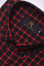 Red Noir Checked Shirt