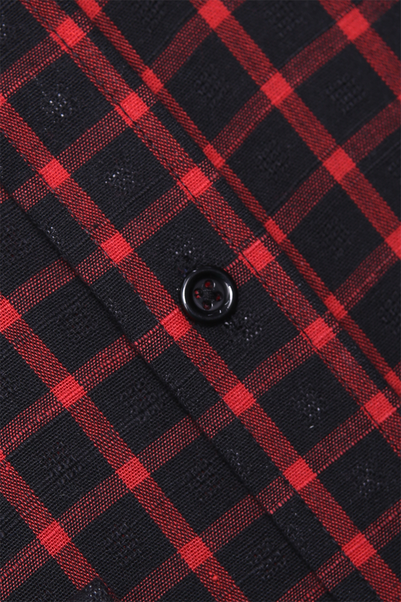Red Noir Checked Shirt