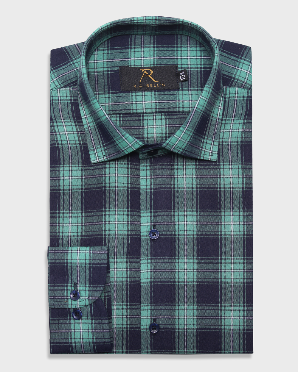 Teal Navy Check Shirt