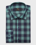 Teal Navy Check Shirt