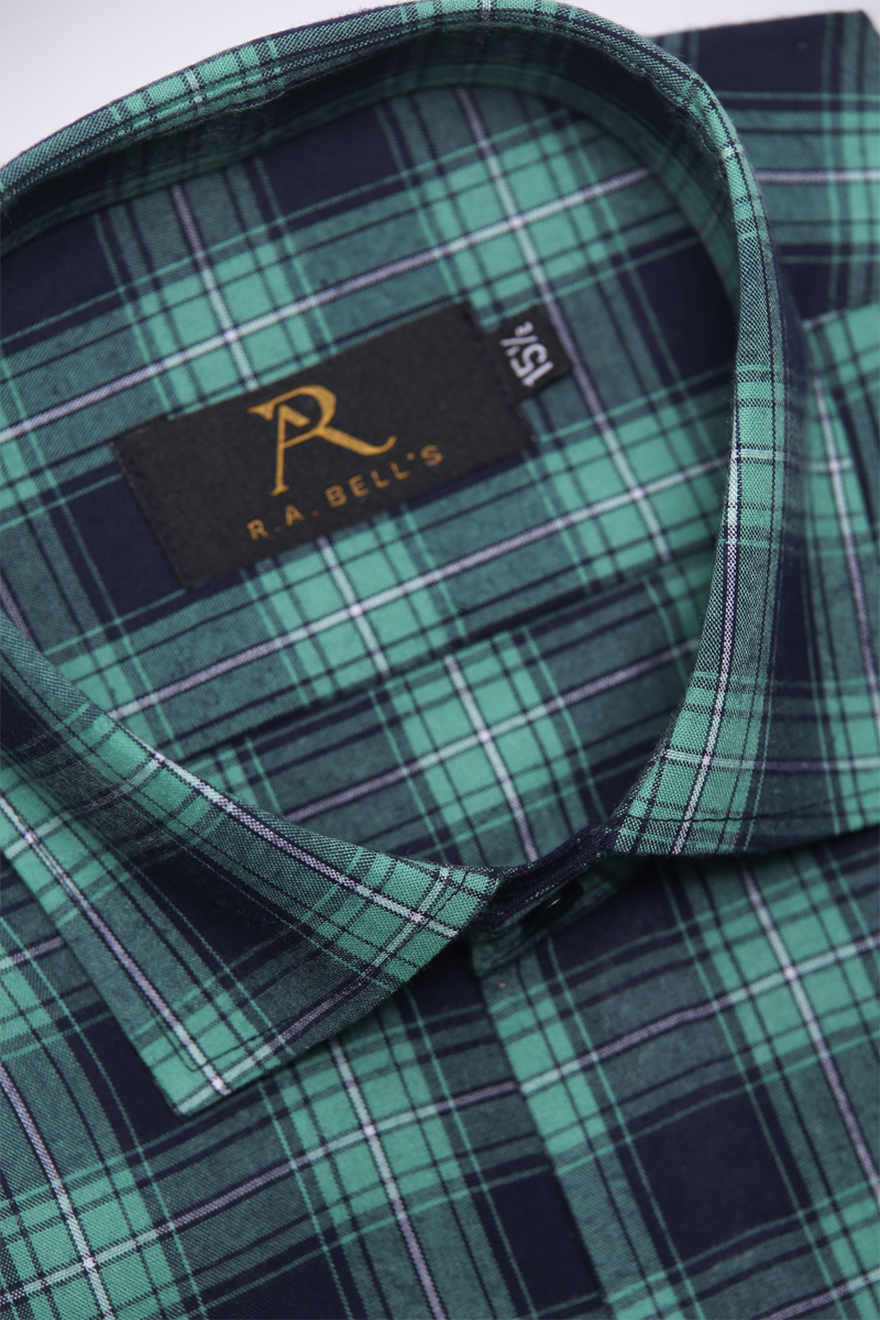 Teal Navy Check Shirt