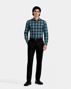 Teal Navy Check Shirt
