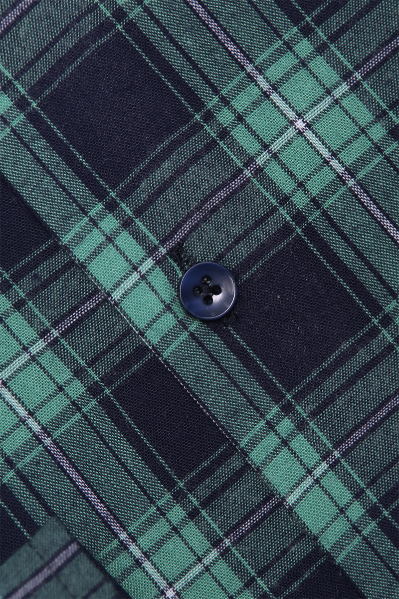 Teal Navy Check Shirt