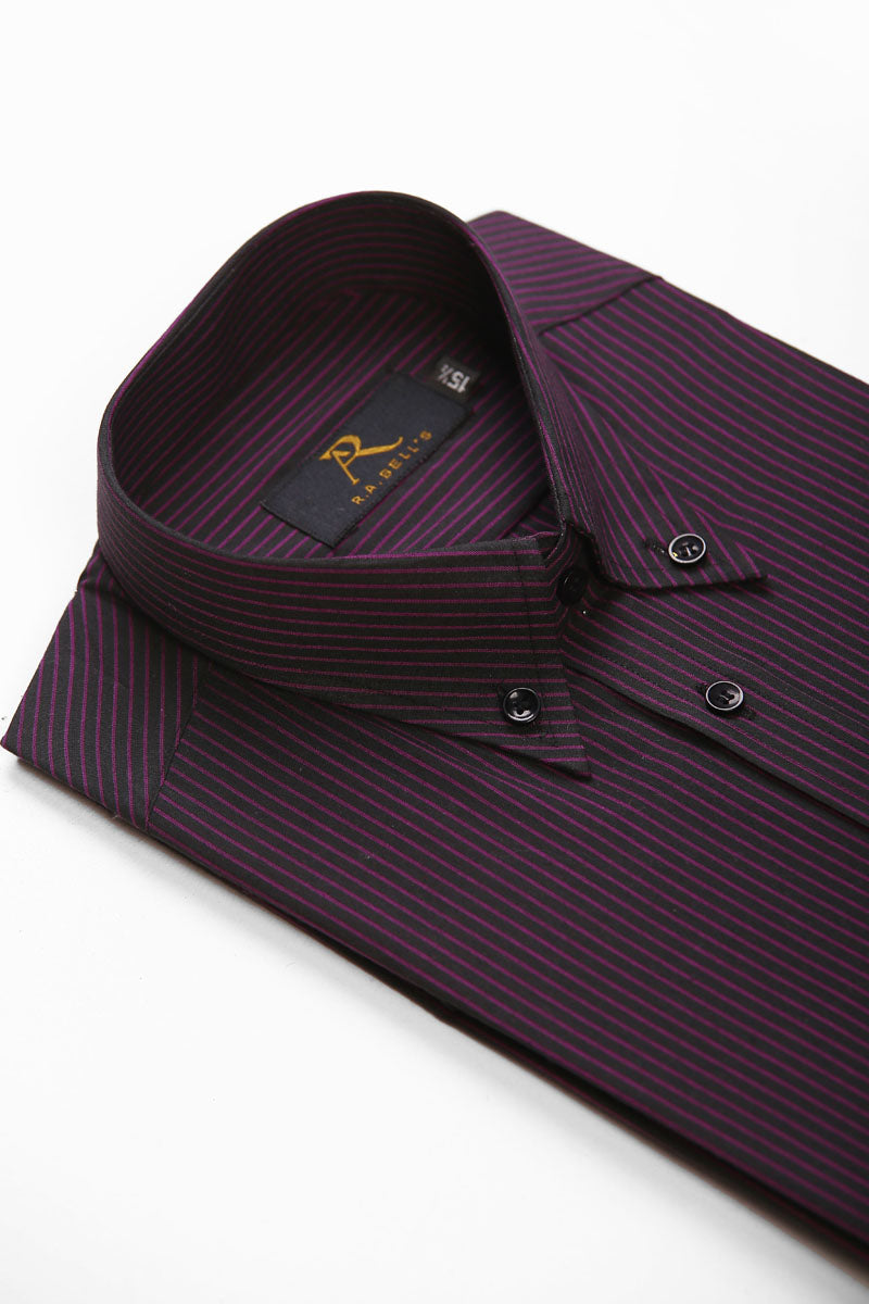 Black Plum Stripe Shirt