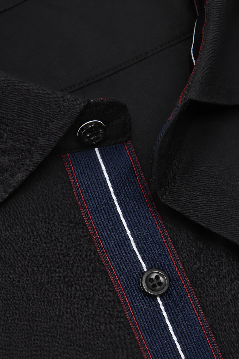 Black Red Inner Trim Signature Shirt