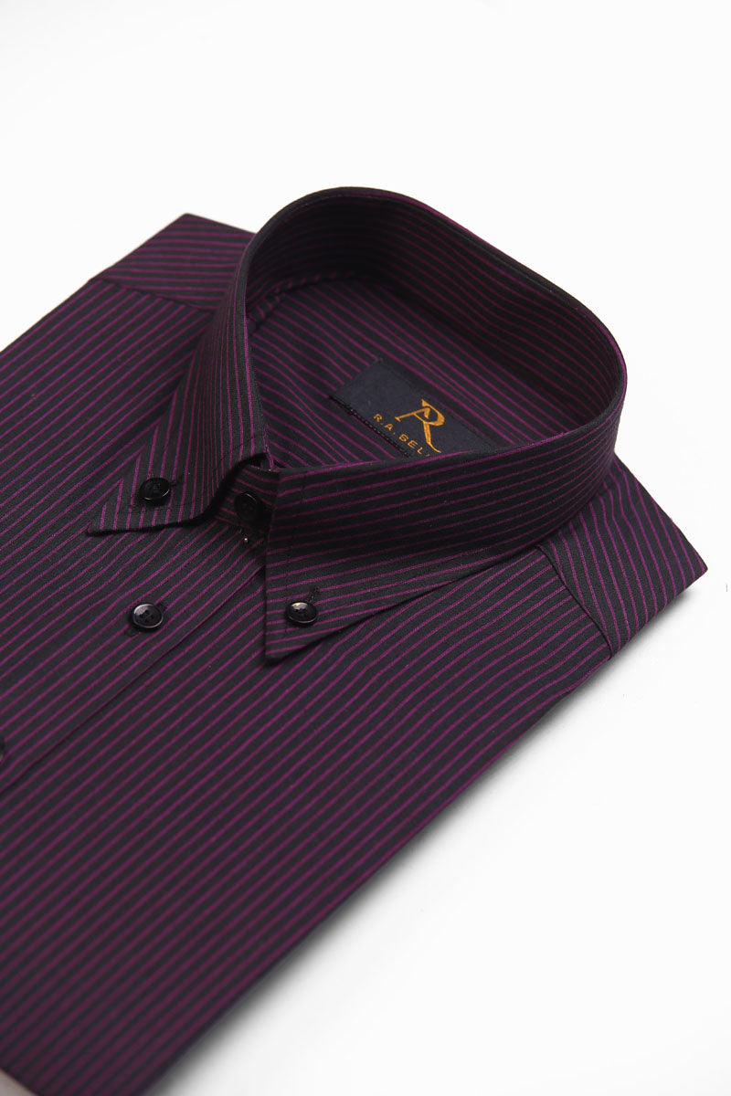 Black Plum Stripe Shirt