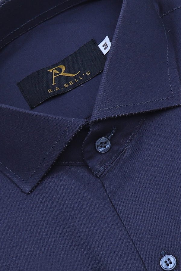 midnight indigo plain shirt