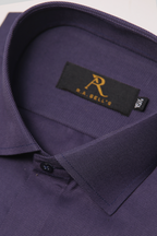 Deep Plum Twill Formal Shirt