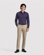 Deep Plum Twill Formal Shirt