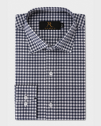 Navy Gingham Check Shirt