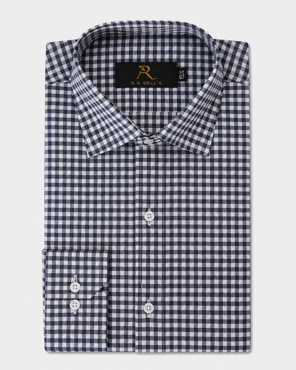 Navy Gingham Check Shirt