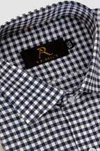 Navy Gingham Check Shirt