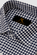Navy Gingham Check Shirt