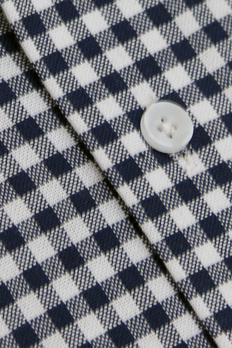 Navy Gingham Check Shirt