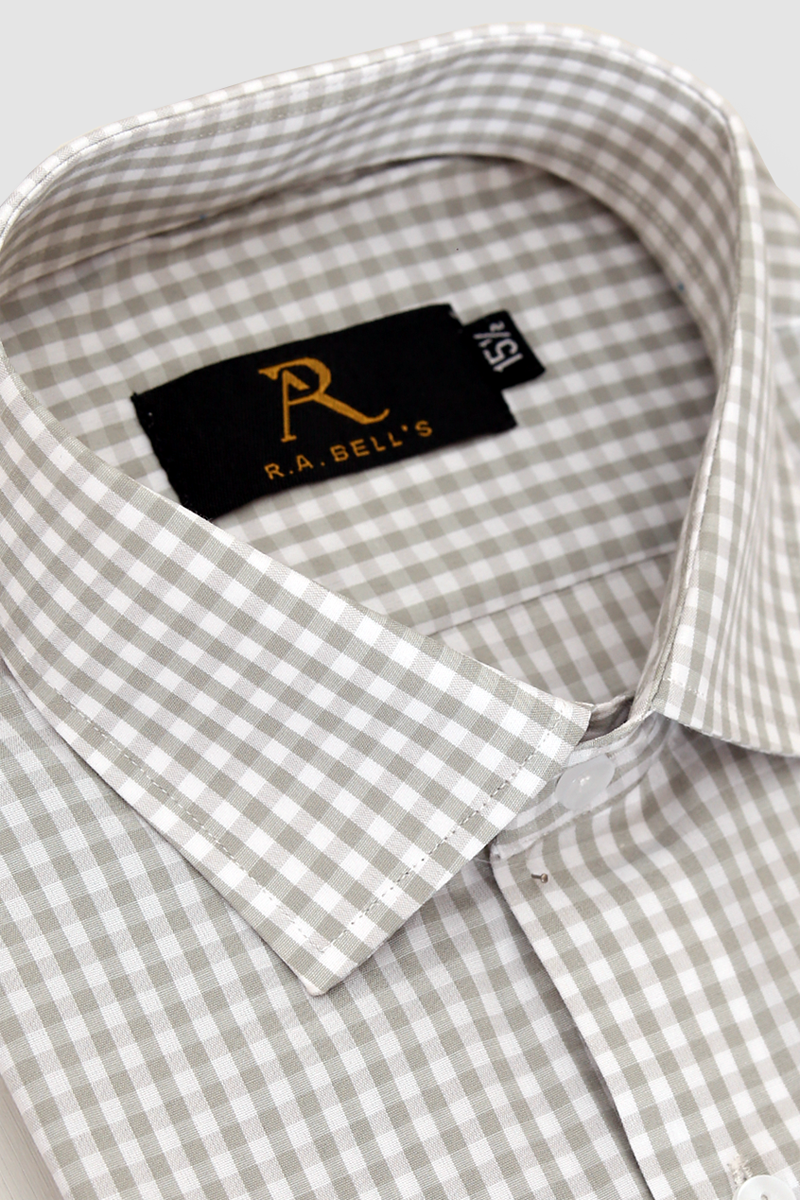 Mist Check Formal Shirt
