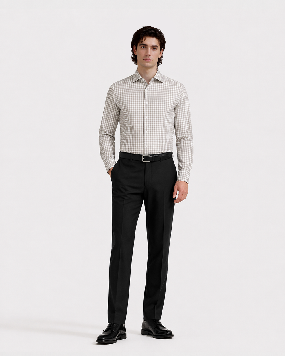 Mist Check Formal Shirt