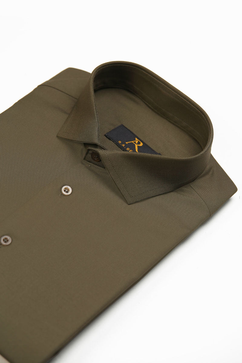Smoked Olive Plain Shirt