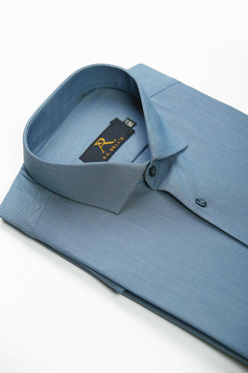 Frosted Teal Textured Shirt