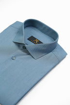 Frosted Teal Textured Shirt