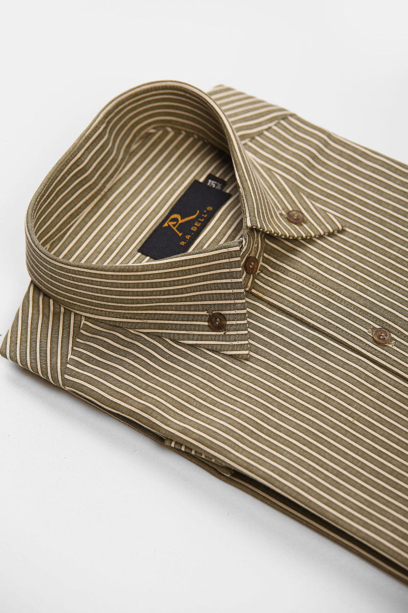 Olive Mist Stripe shirt