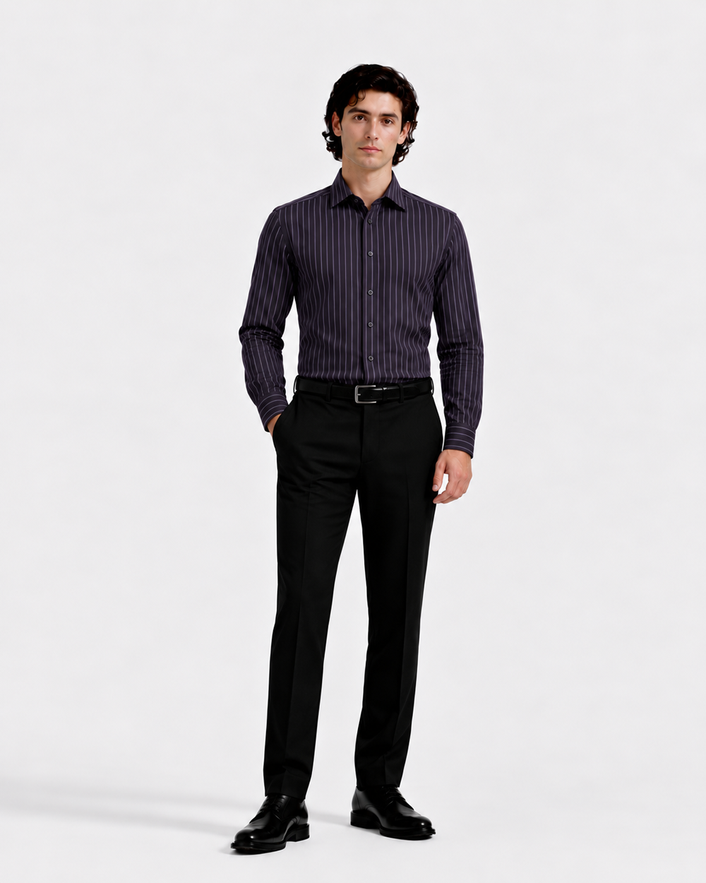 Midnight Lavender Stripe Shirt
