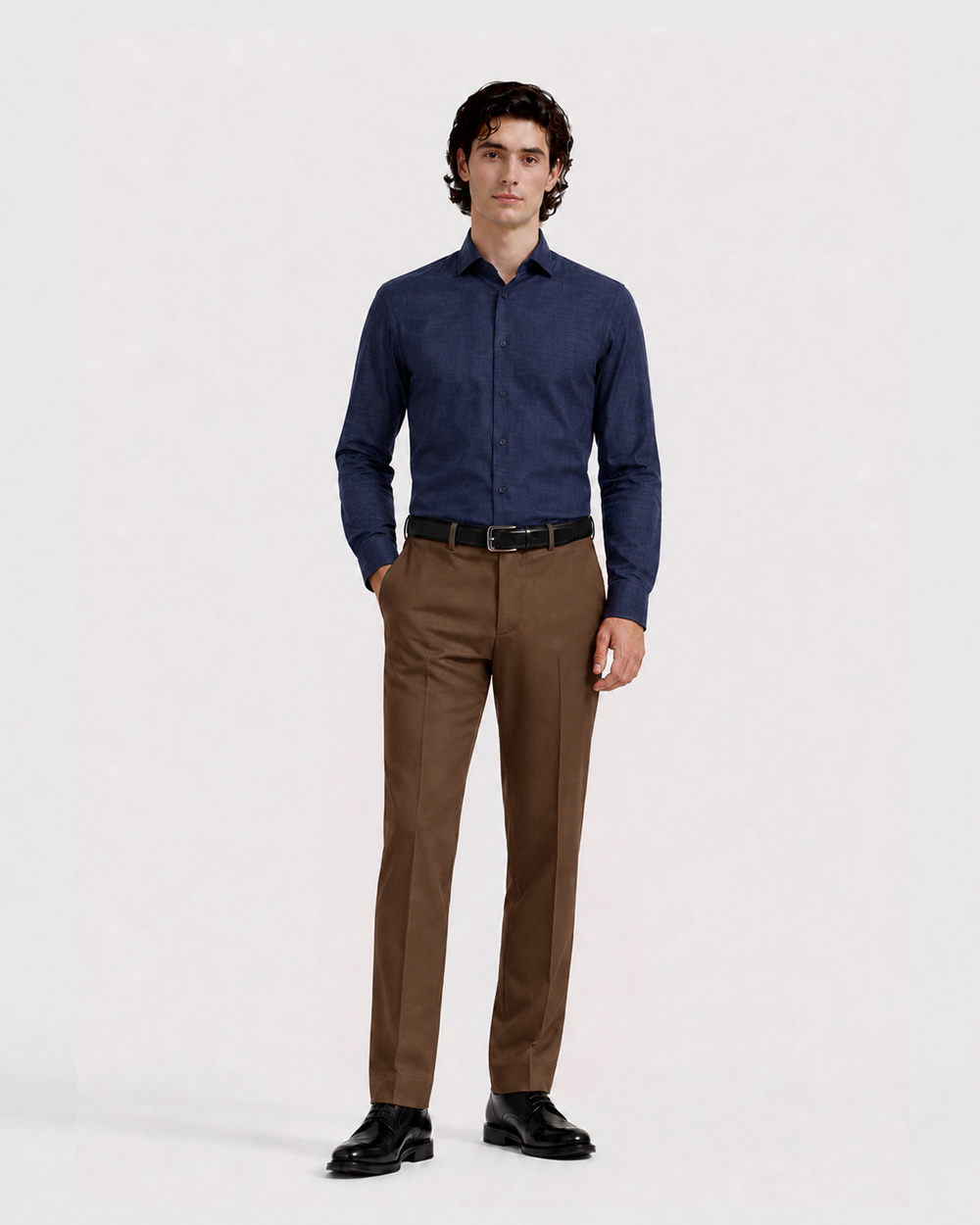 Navy Blue Texture Shirt